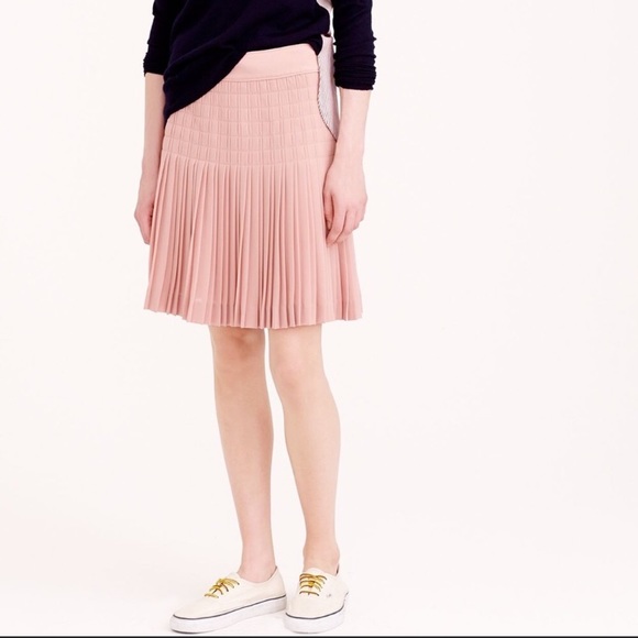 J.Crew Pleated Lattice Skirt in Navy - Picture 2 of 11